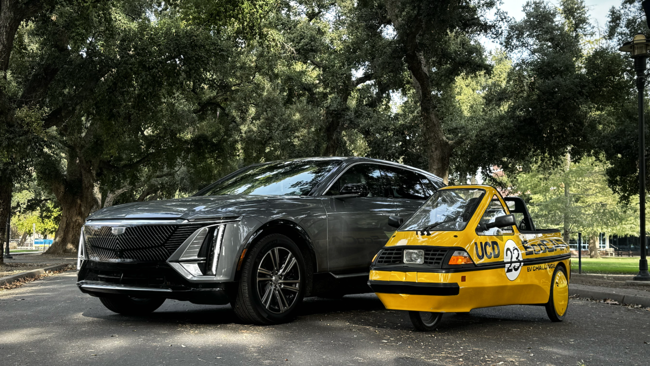 LYRIQ and CityEL Parked next to each other
